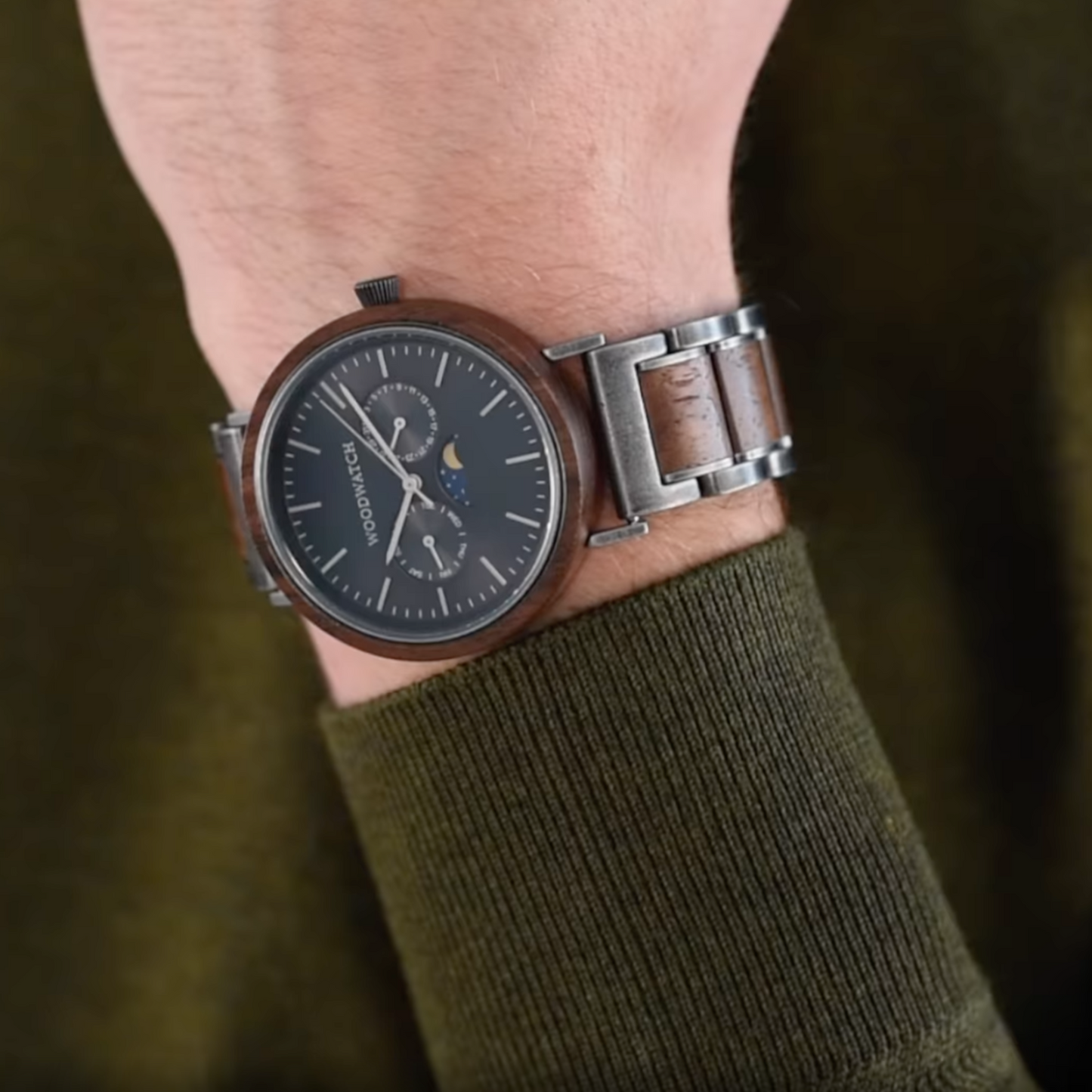 Brushed Iron(ブラッシュドアイロン)-ELEMENT collection / WoodWatch