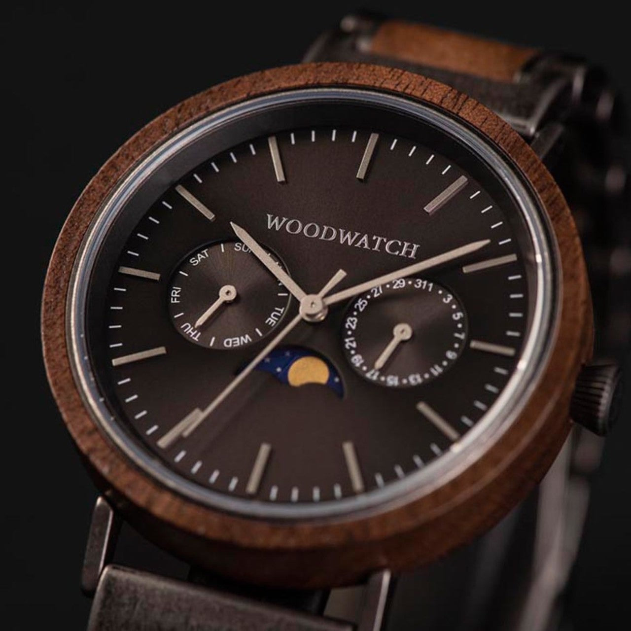 Brushed Iron(ブラッシュドアイロン)-ELEMENT collection / WoodWatch